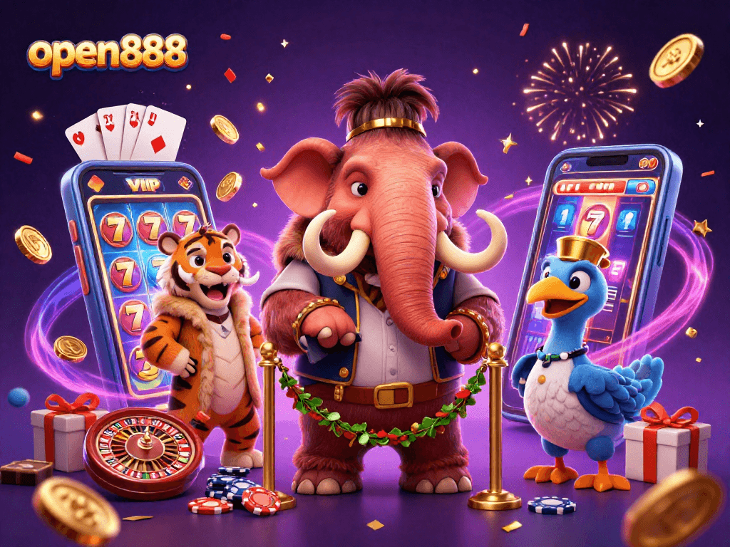 Catch the excitement with open888 as vibrant characters embody the thrill of casino gaming.