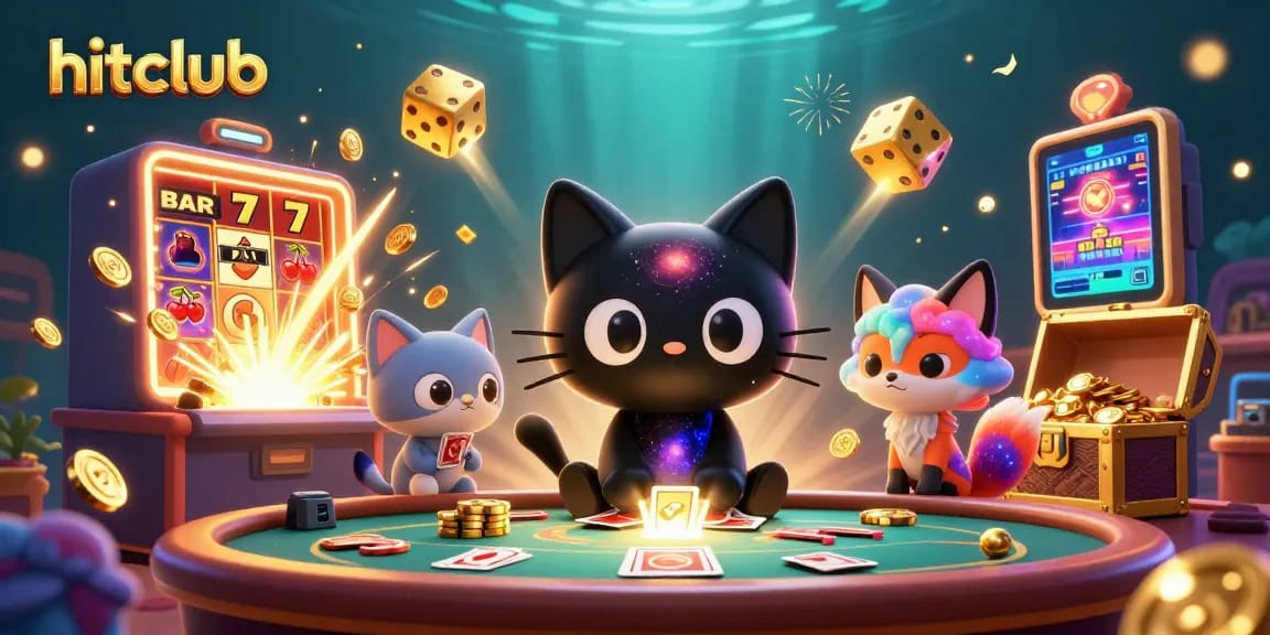 Experience thrilling gameplay at hitclub with 3D slots and vibrant cosmic characters in an exciting casino scene.
