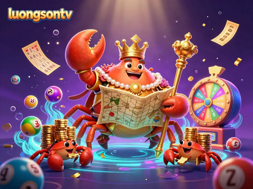 Engage with luongsontv's vibrant live casino experience featuring dynamic prize elements and lively characters.