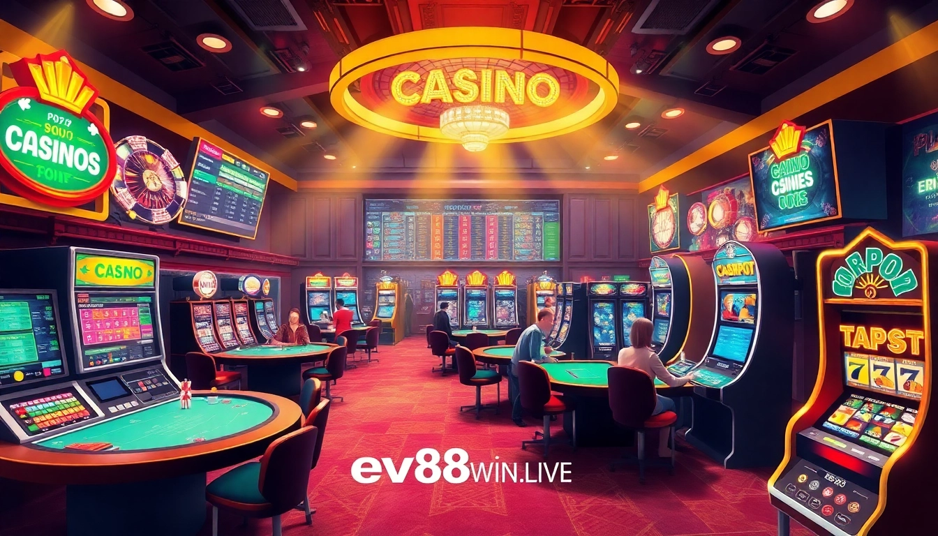 Experience the excitement at ev88win.live with dynamic casino gaming elements and vibrant atmosphere.