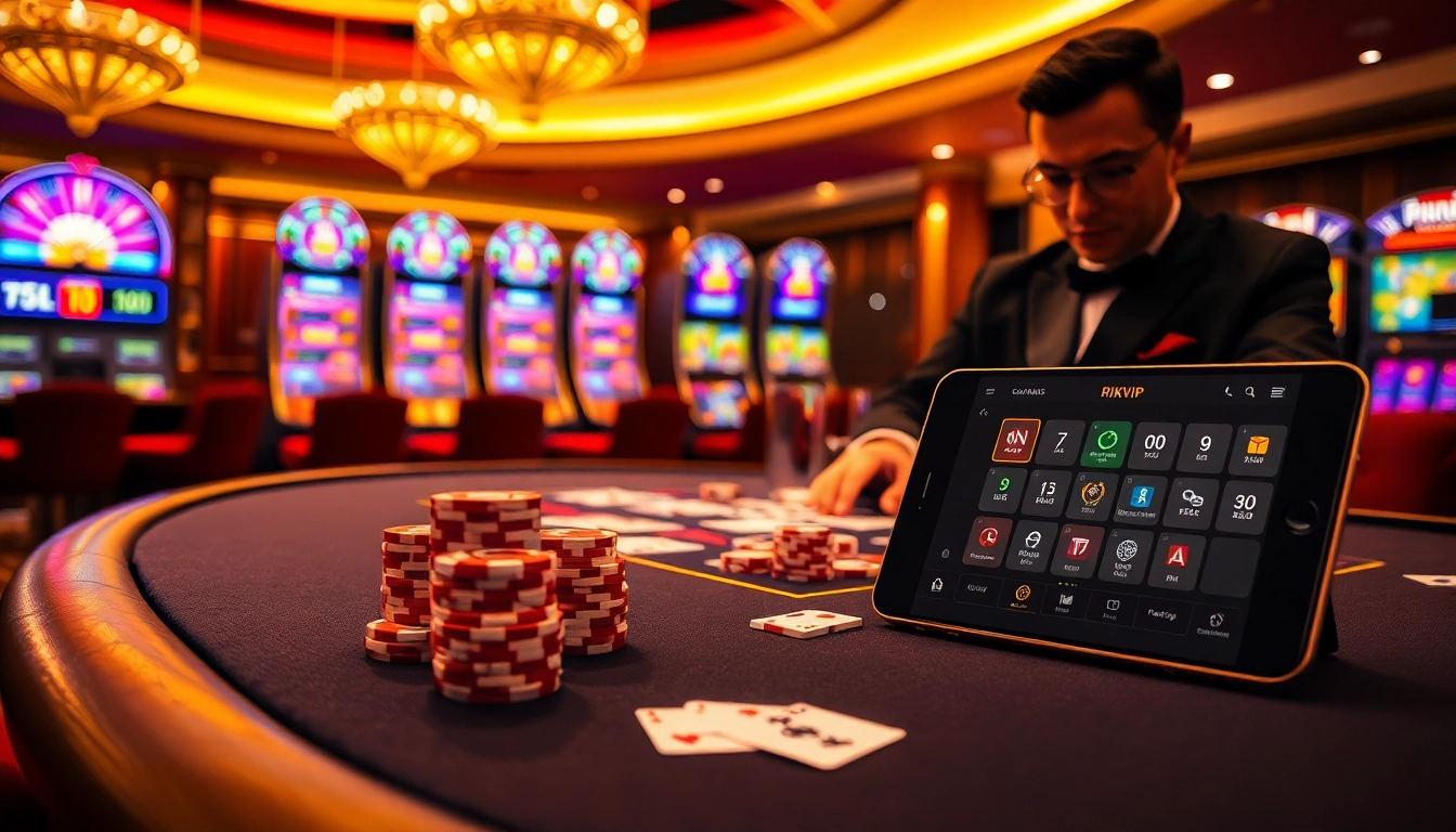Engage in thrilling gameplay at RIKVIP, where excitement meets luxury in online gambling.