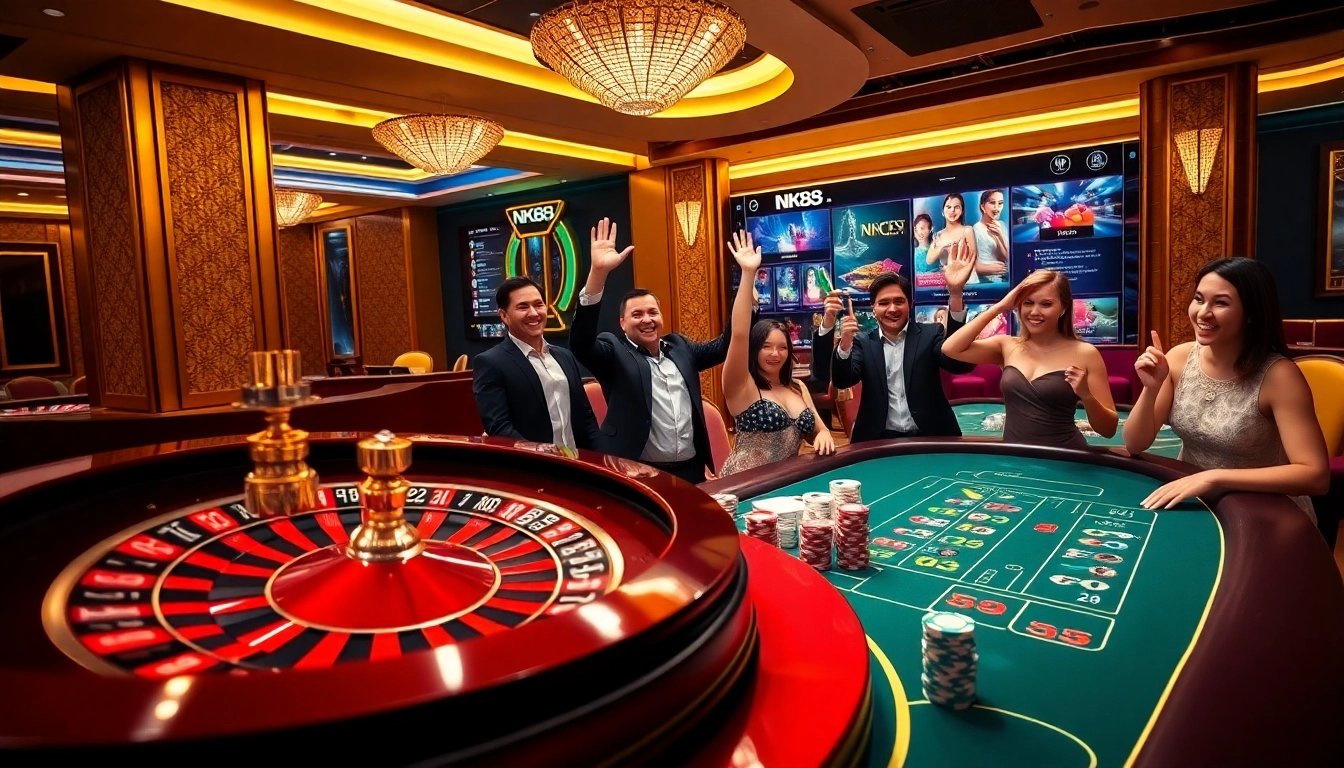 Experience the thrill of winning at NK88 with luxurious casino games and vibrant ambiance.