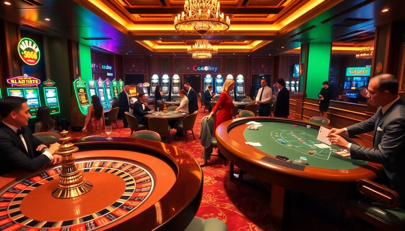 Experience the thrill of S666 Casino with vibrant gaming tables and exciting action.