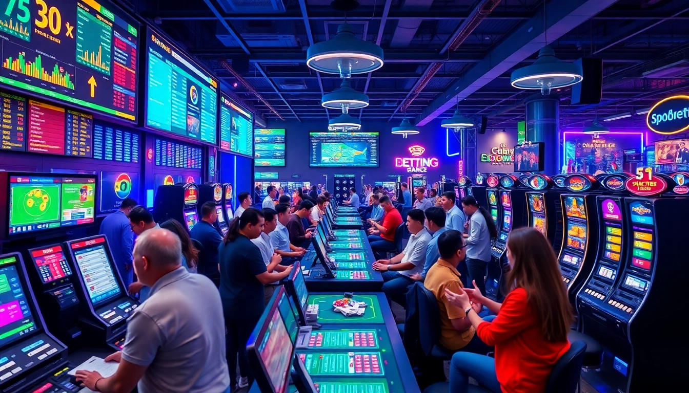 Exciting online betting scene at sbobet.dance with diverse players enjoying casino games.