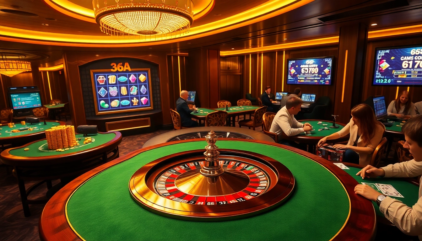 Experience the vibrant excitement of 65A’s luxurious casino atmosphere with thrilling games and rich decor.