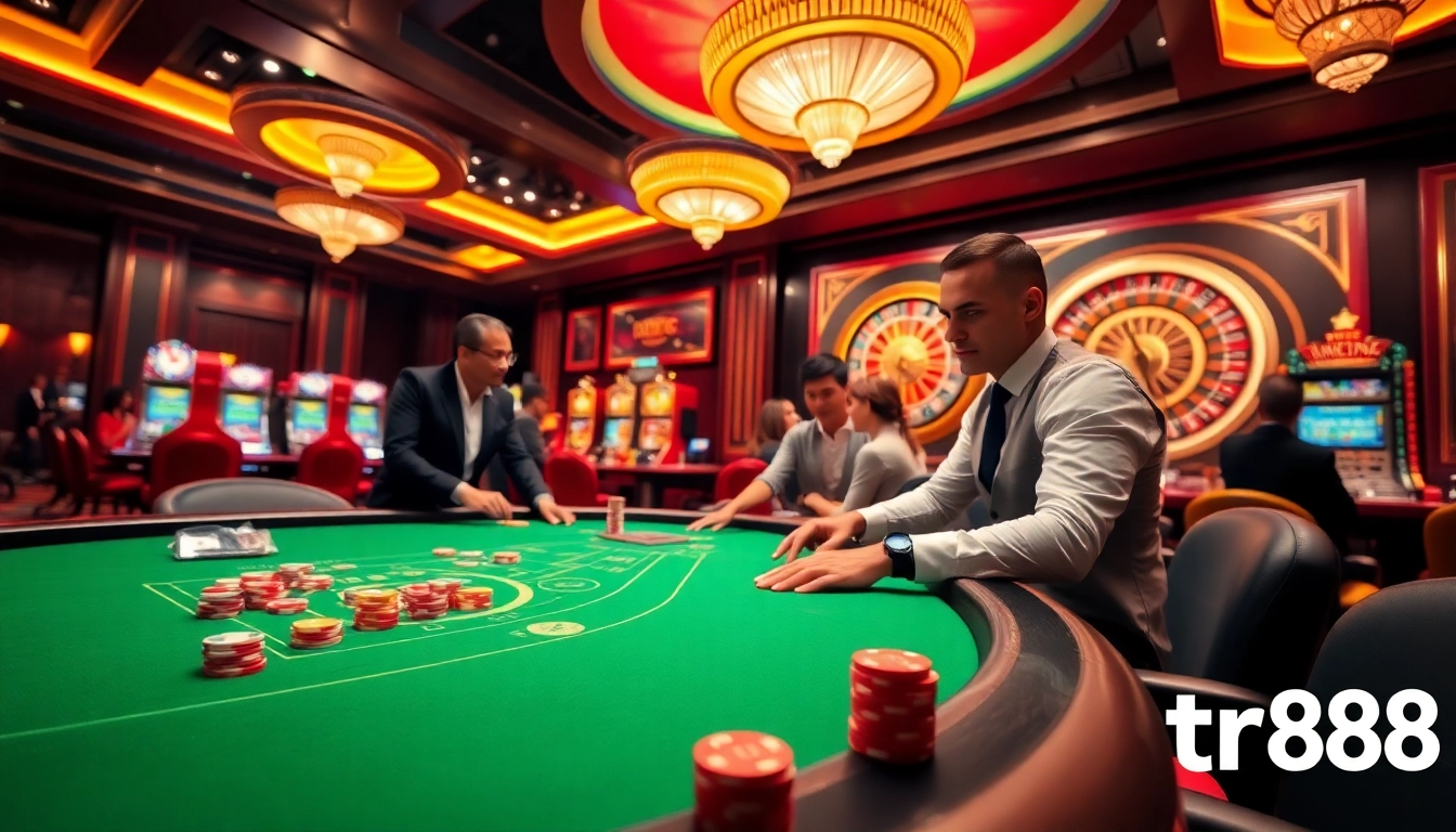 Experience the thrill of winning strategies at tr88's deluxe casino tables.