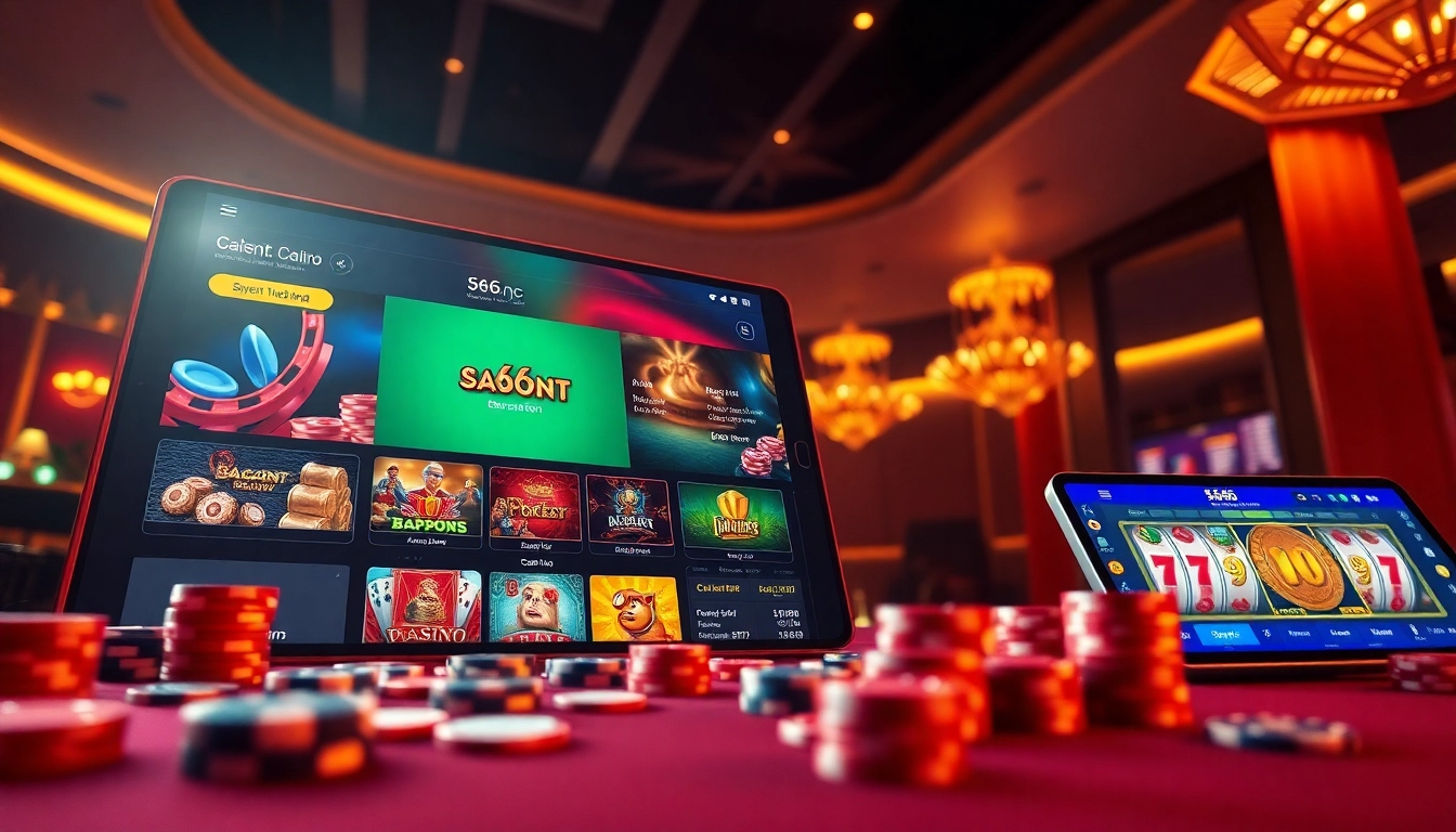 Online gaming experience at S666.nyc featuring vibrant casino games and mobile interface.