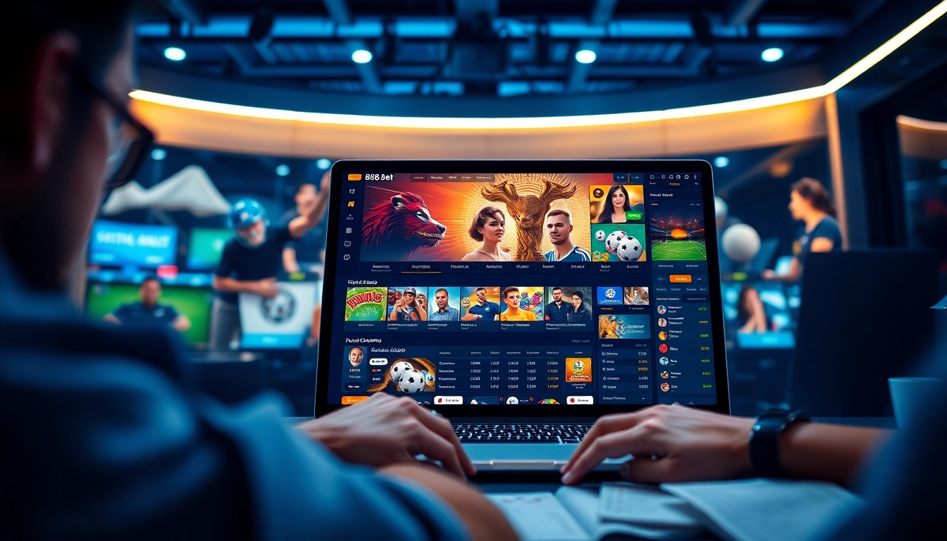 Online betting interface showcasing 888b.bet features and vibrant gaming options.