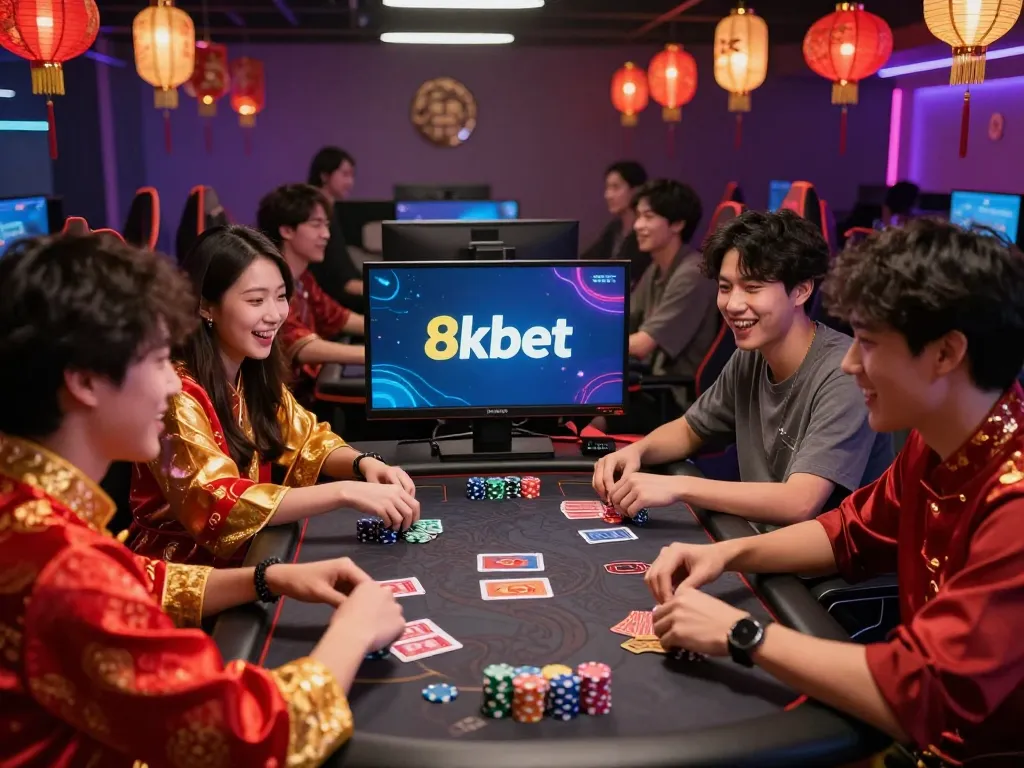 Exciting gaming celebration at 8kbet during Lunar New Year festivities.