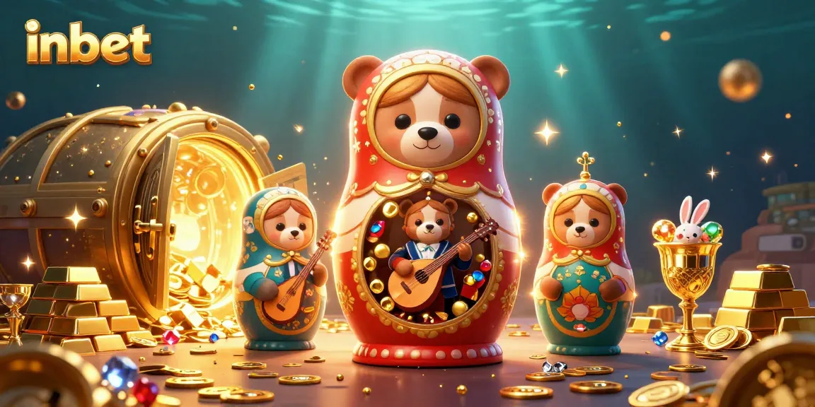 Win with inbet's exciting casino games illustrated through magical 3D imagery
