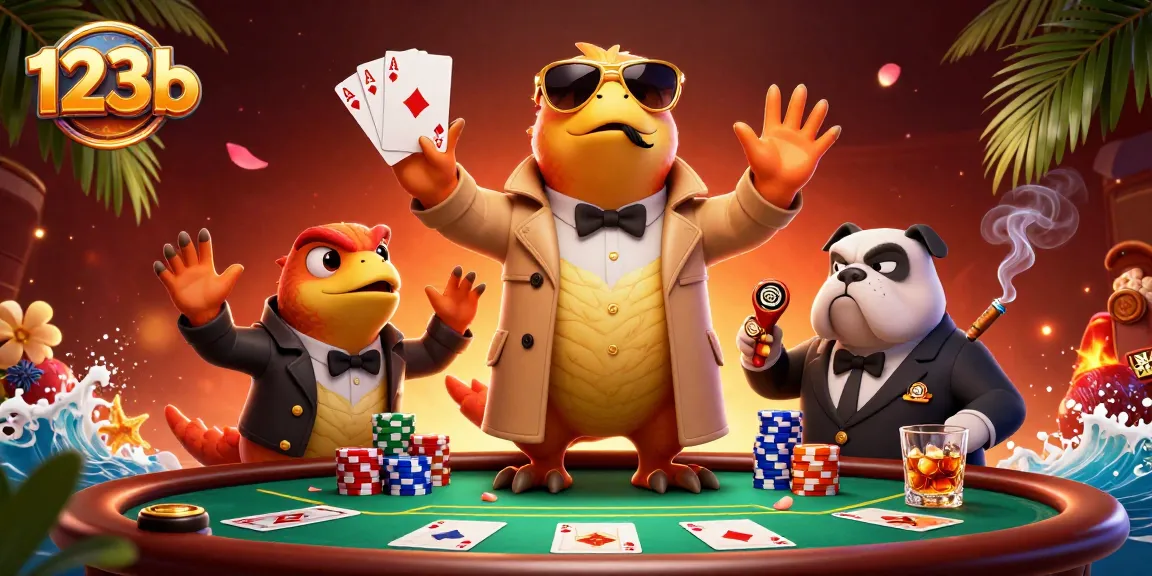 Engage with 123b's elite gambling experience as cartoon raptors hilariously attempt VIP entry with poker elements.