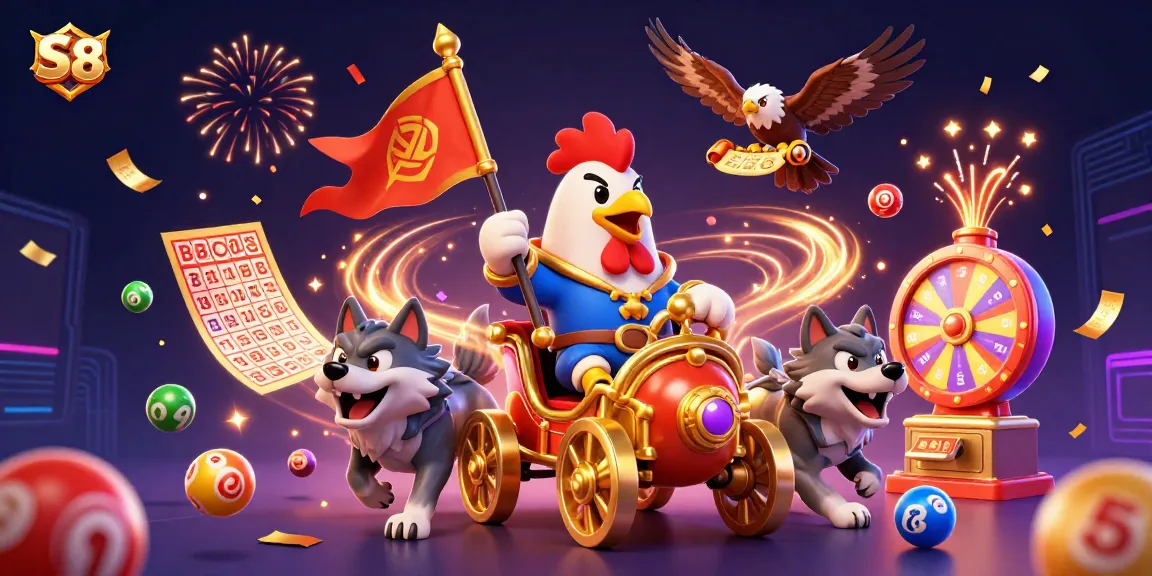 Experience thrilling casino action with S 8 as a rooster warlord leads the battle in dynamic lottery elements.