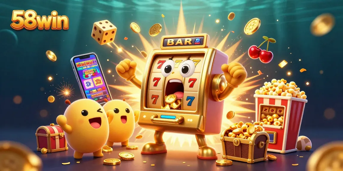Experience thrilling action at 58win with golden slot machines celebrating massive jackpots.