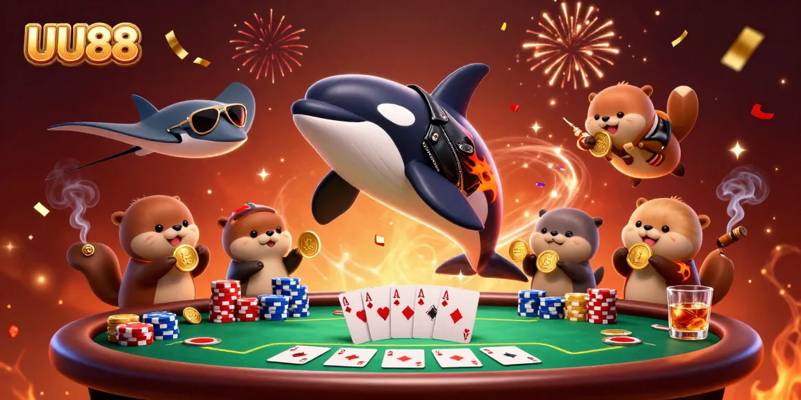 Experience thrilling wins at UU88 with vibrant casino characters and poker excitement.