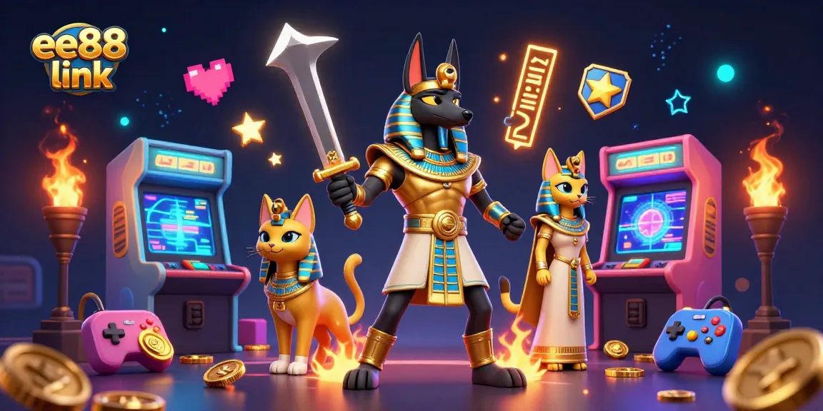 Engage with the exciting ee88 link atmosphere featuring Egyptian themes and vibrant casino elements.