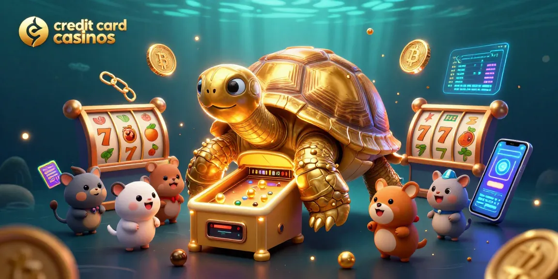 Engage in exciting gameplay at credit card casinos with a vibrant 3D illustration showcasing unique gaming elements.