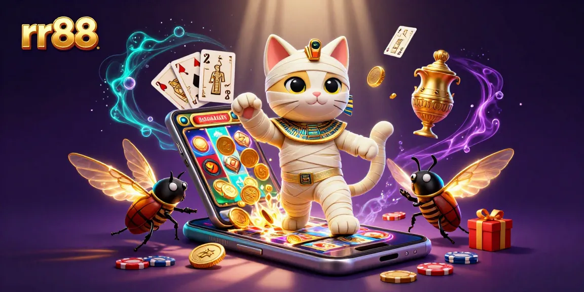 Experience the excitement of rr88 with a vibrant 3D illustration of a casino adventure.