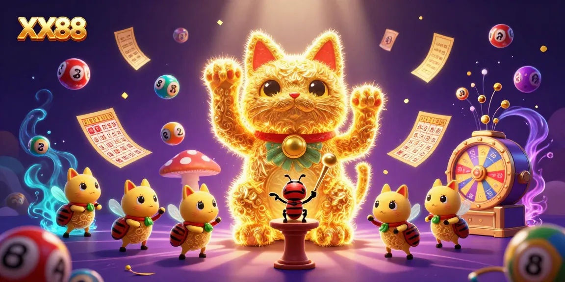 Win exciting prizes at XX88 with our colorful lottery and games illustration.