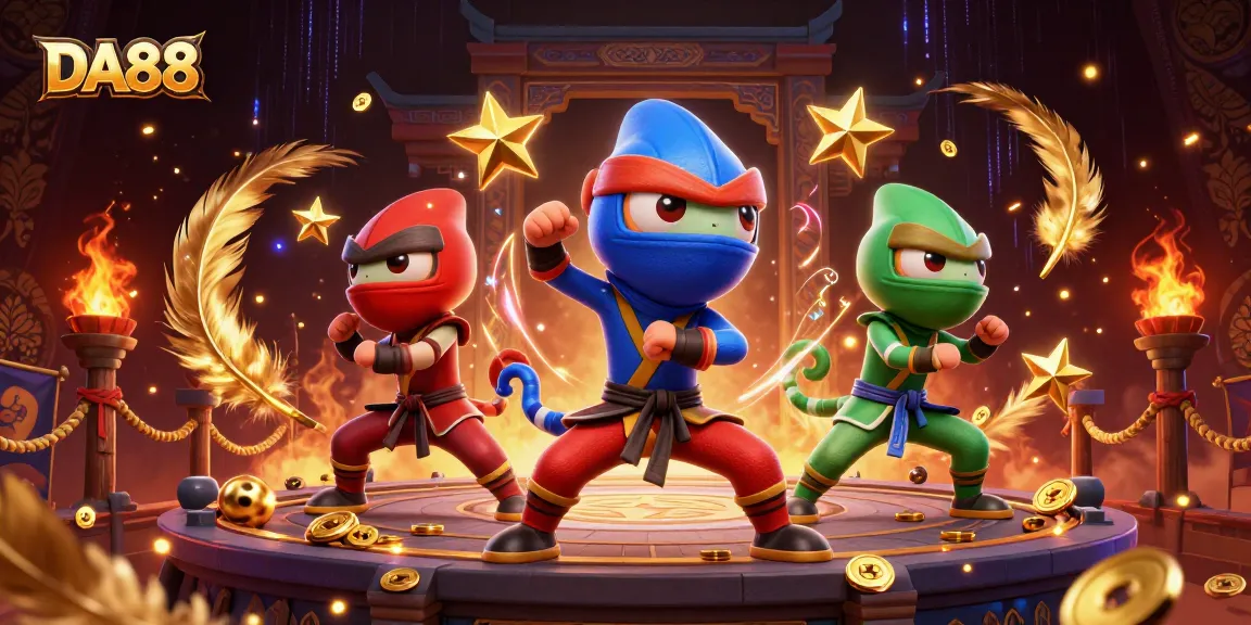 Engage in epic betting battles with DA88 as ninja chameleons showcase their skills!