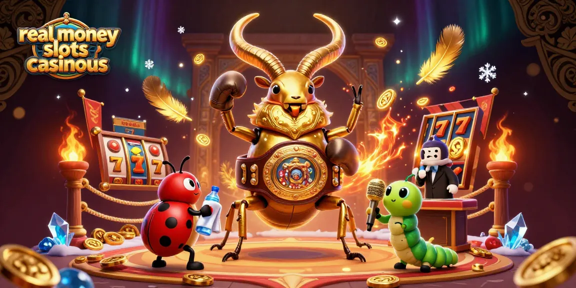 Engage with exciting real money slots casinous featuring golden beetle champions and dynamic casino elements.
