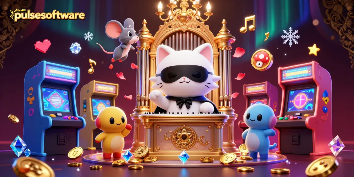 Experience pulsesoftware's vibrant 3D casino world with animated characters and colorful gaming elements.
