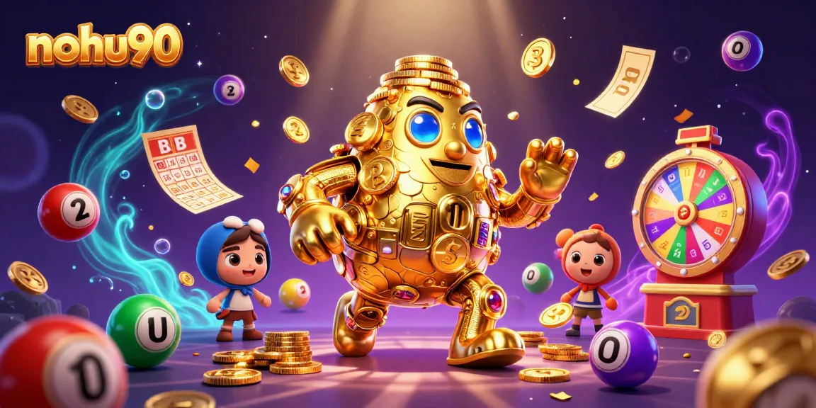 Nohu90 offers thrilling gameplay with a golden coin golem and dynamic lottery elements.